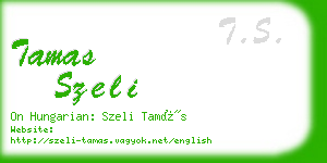 tamas szeli business card